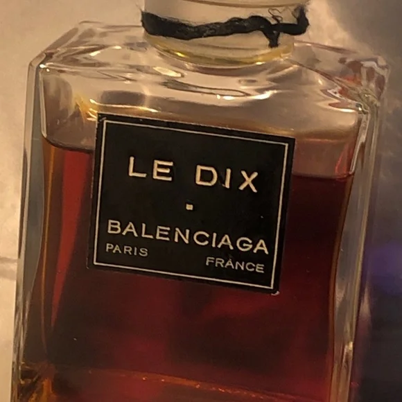 Balenciaga La Dix perfume large 100 ml = 3.4 oz; 4” crystal glass stopper bottle - Picture 3 of 8